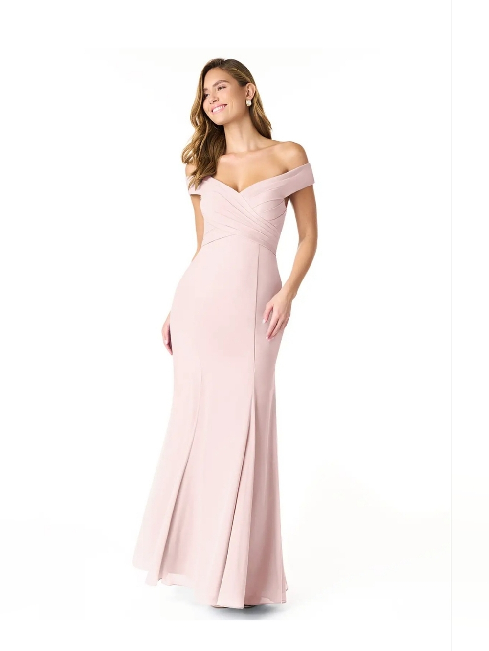 Azazie Lecia Mermaid Dress - Blushing Pink - A6